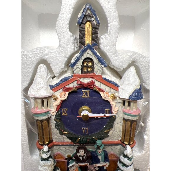 Vintage Christmas Carolers Clock With Roman Numerals - Picture 2 of 8